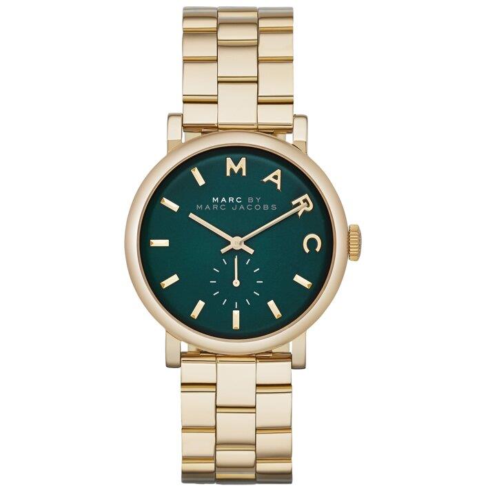 Marc Jacobs MBM3245 Baker Grün Zifferblatt Gold-Ton Damen Uhr Marc Jacobs MBM3245 Baker Grün Zifferblatt Gold-Ton Damen Uhr